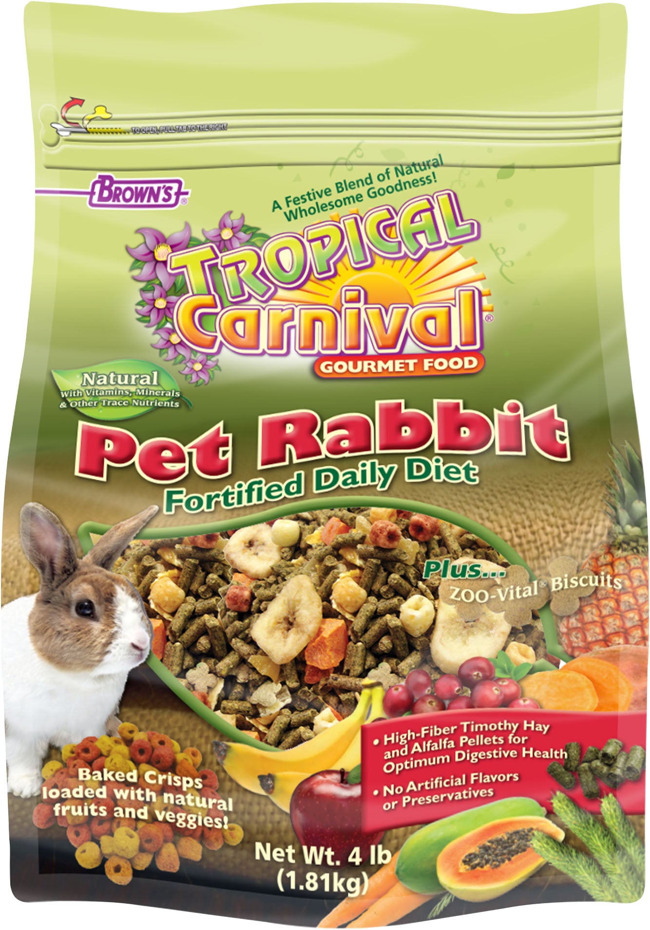 Tropical Carnival Natural Pet Rabbit Food