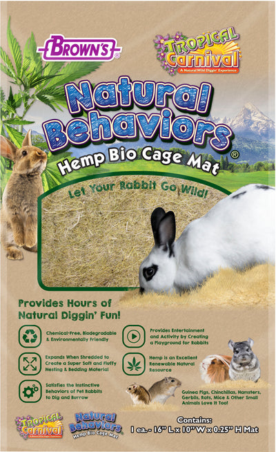 Tropical Carnival Nat Behaviors Hemp Bio Cage Mat