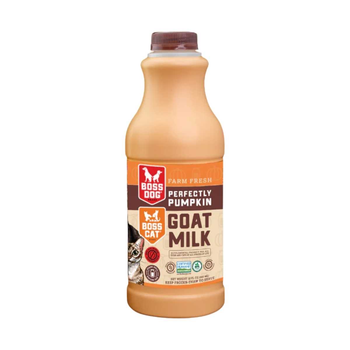Boss Dog & Cat Raw Goat Milk Perfectly Pumpkin-32 fl oz
