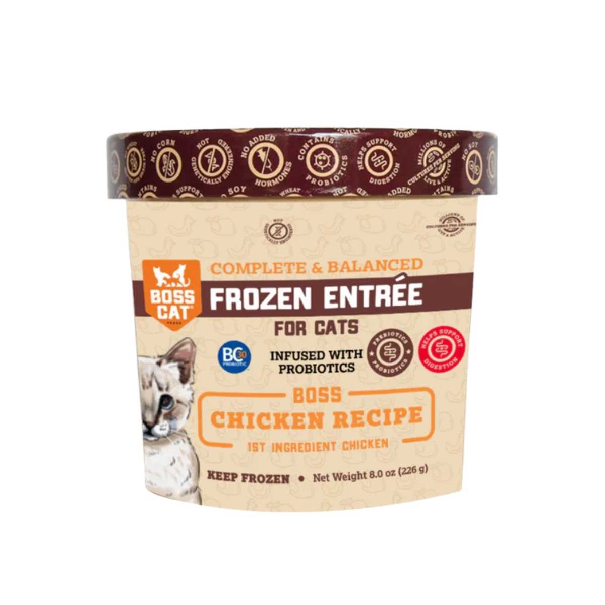 Boss Brand Boss Cat Frozen Complete Raw Entrees Deli Cup