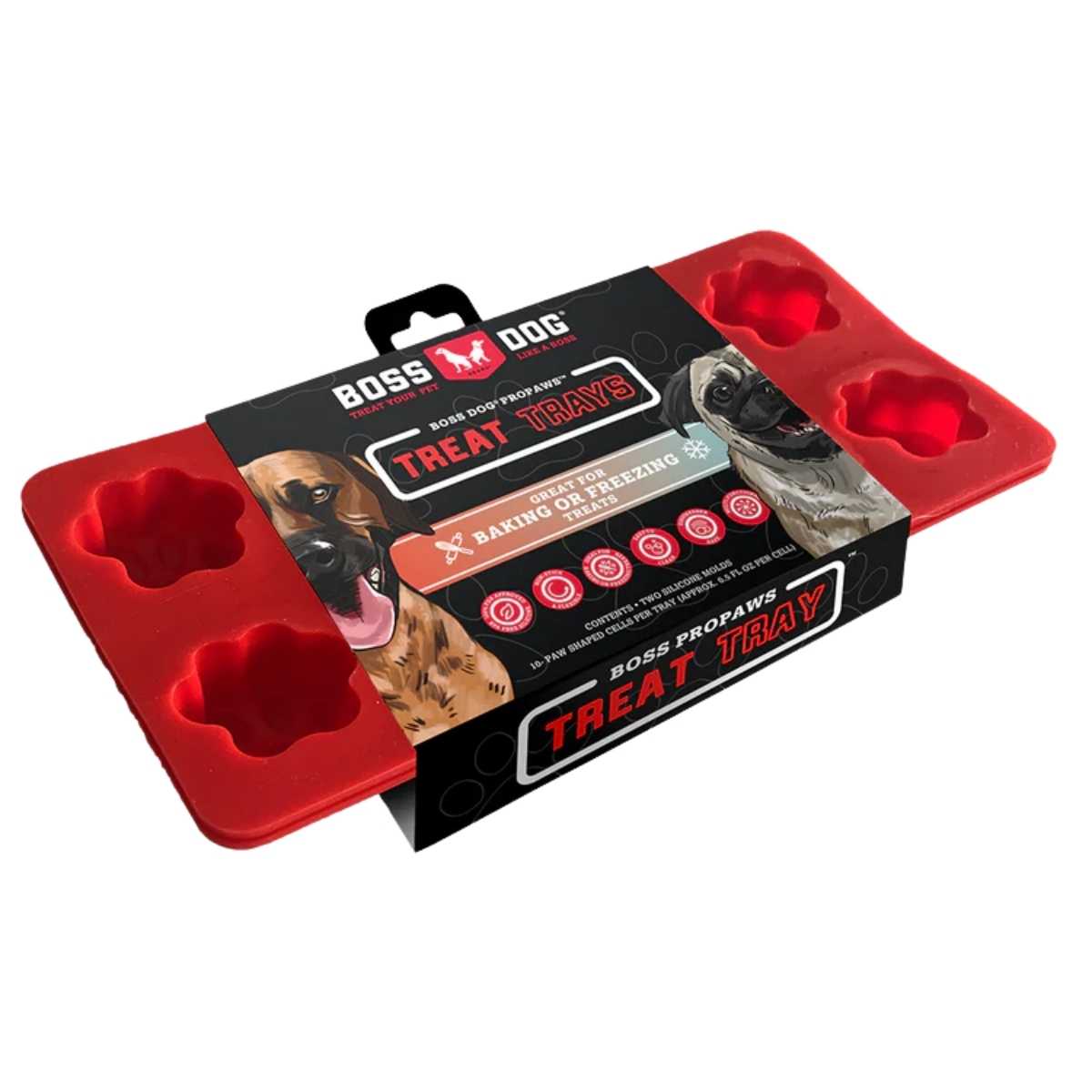 Boss Dog ProPaws Red Boss Dog Treat Tray-2 Pack