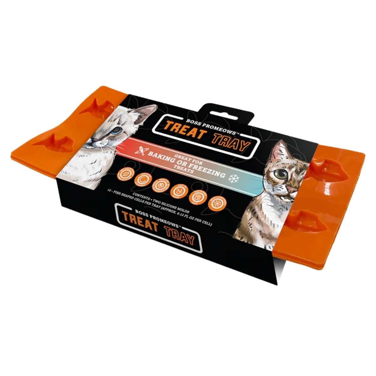 Boss Cat ProMeow Orange Treat Tray-2 Pack