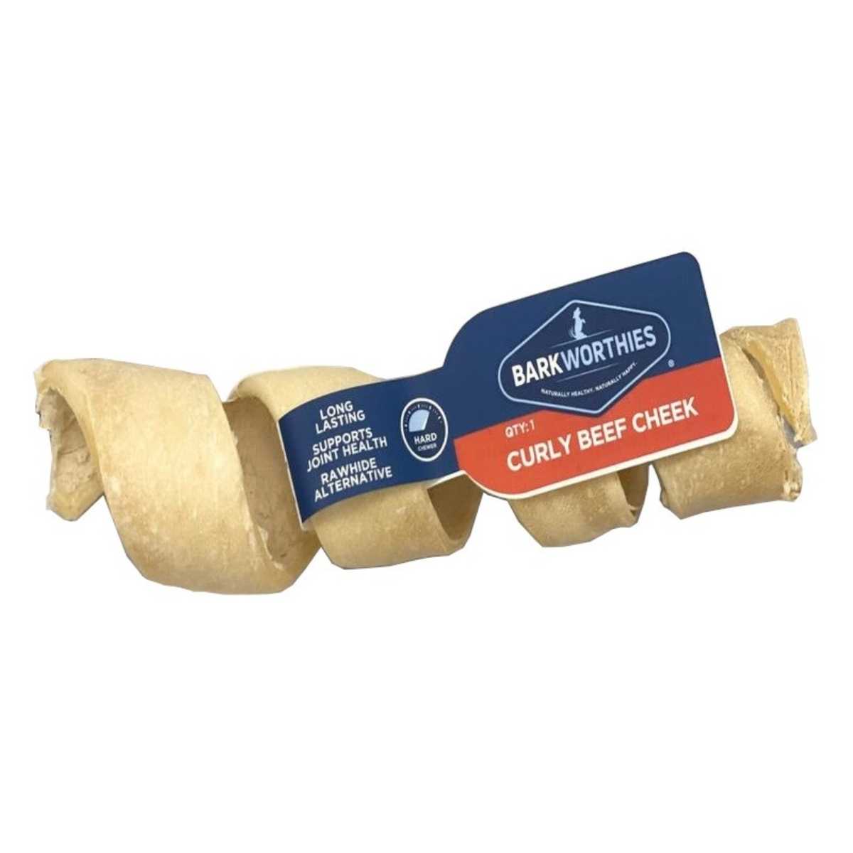 Barkworthies Curly Beef Cheek-10 ct Case