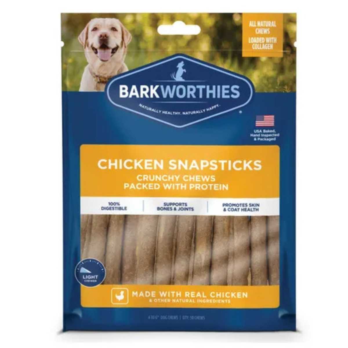 Barkworthies 4-6" Chicken Snap Sticks-50 Pack
