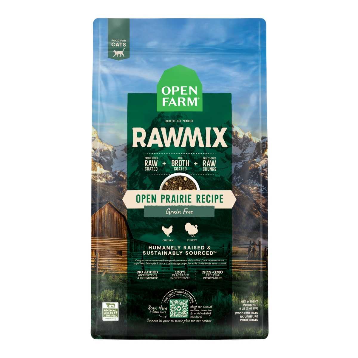 Open Farm Cat Grain Free Rawmix Prarie
