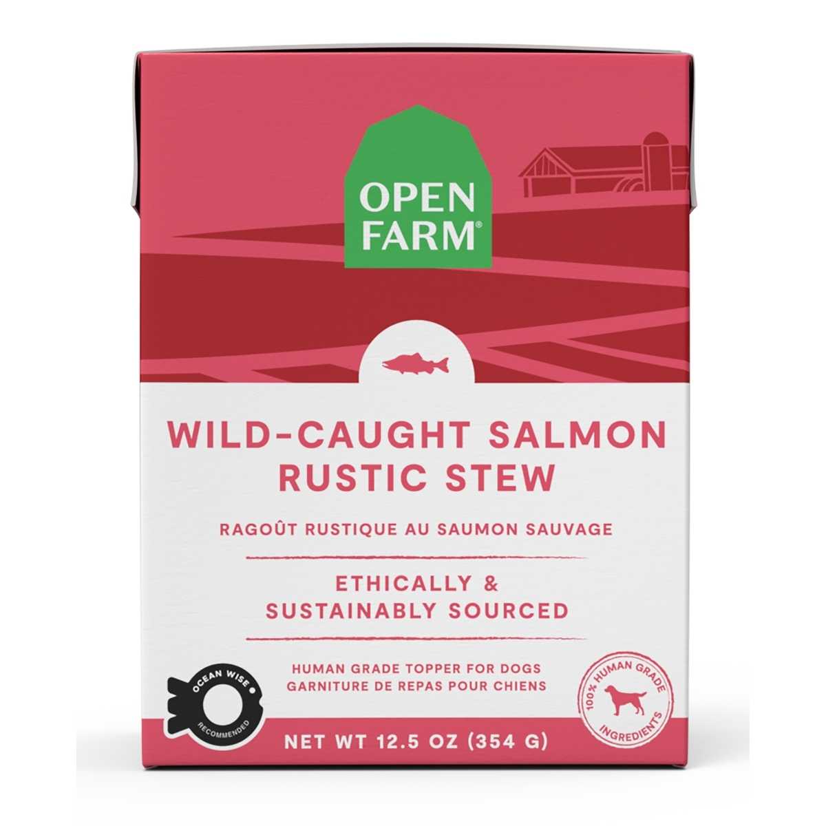 Open Farm Dog Grain Free Wild Salmon Stew-12/12.5 oz Boxes