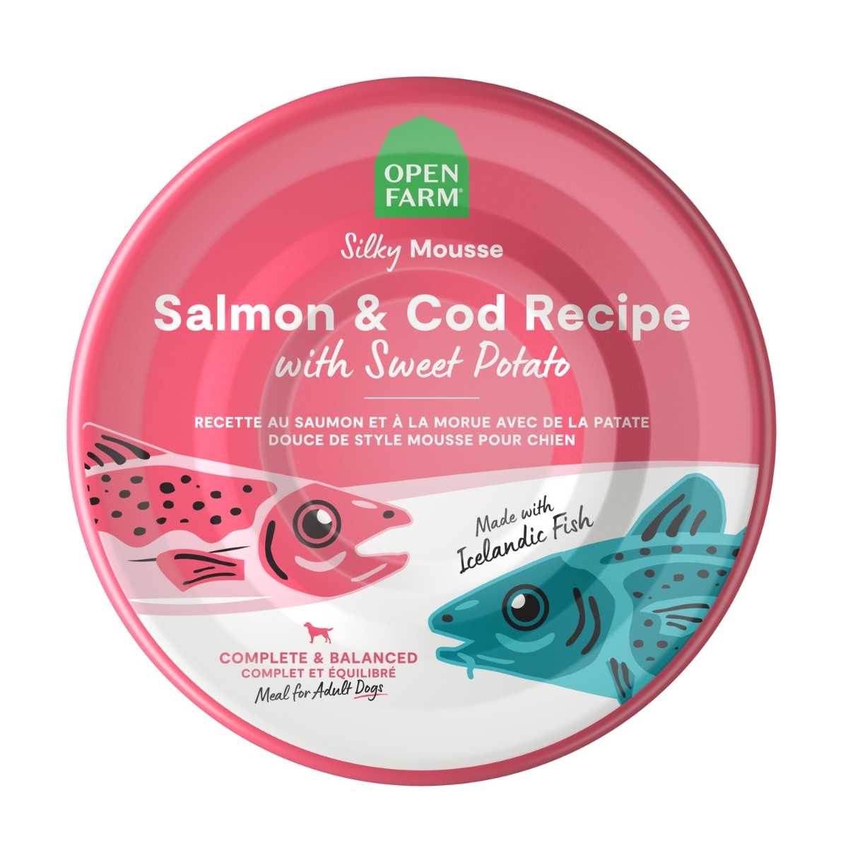 Open Farm Dog Grain Free Salmon, Cod Sweet Potato-24/7 oz Cans