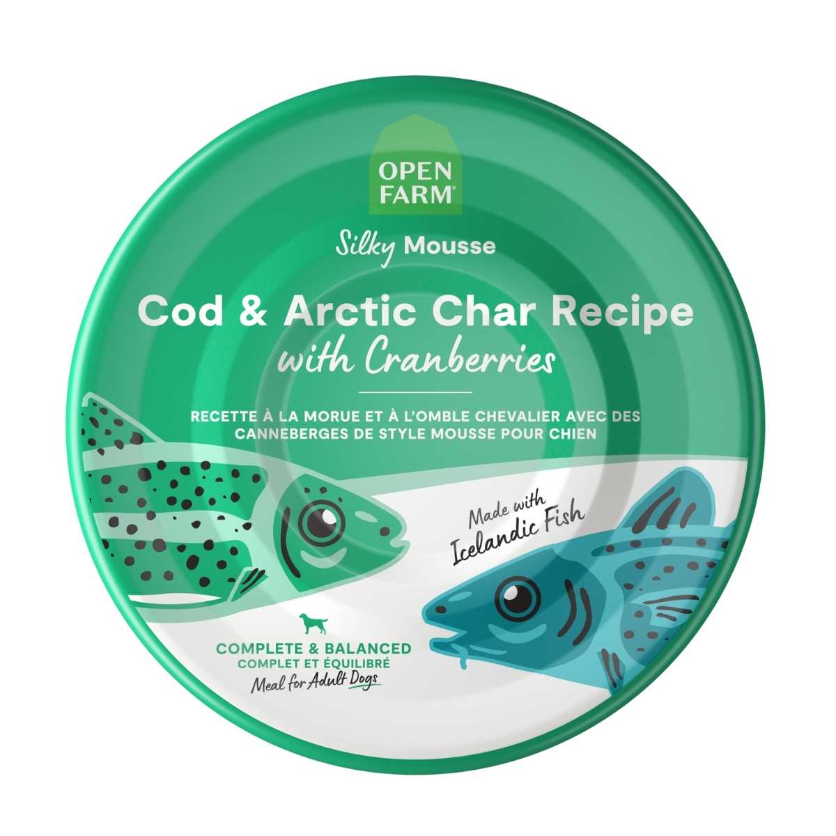 Open Farm Dog Grain Free Cod, Arctic Char Cranberry-24/7 oz Cans