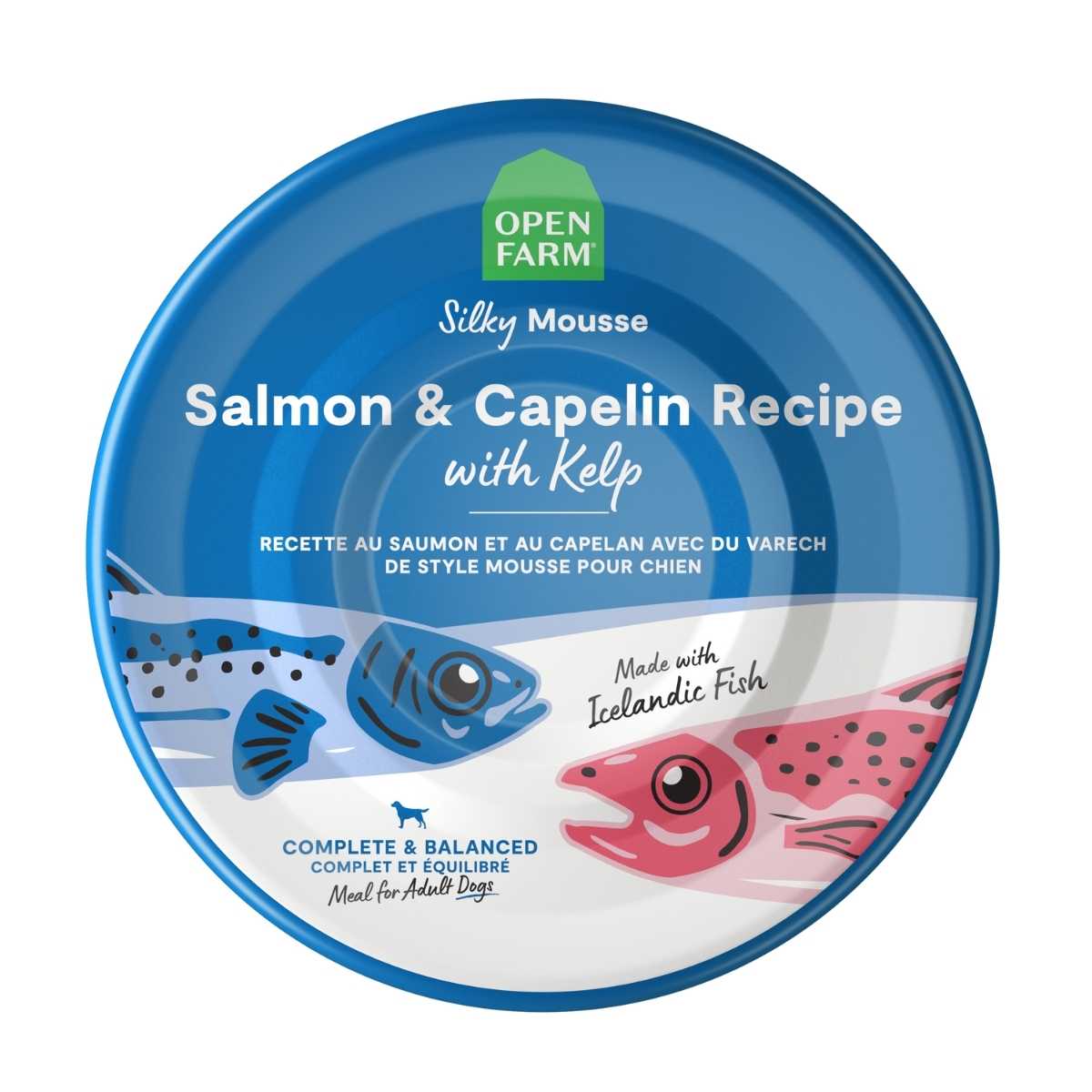 Open Farm Dog Grain Free Salmon, Capelin Kelp-24/7 oz Cans