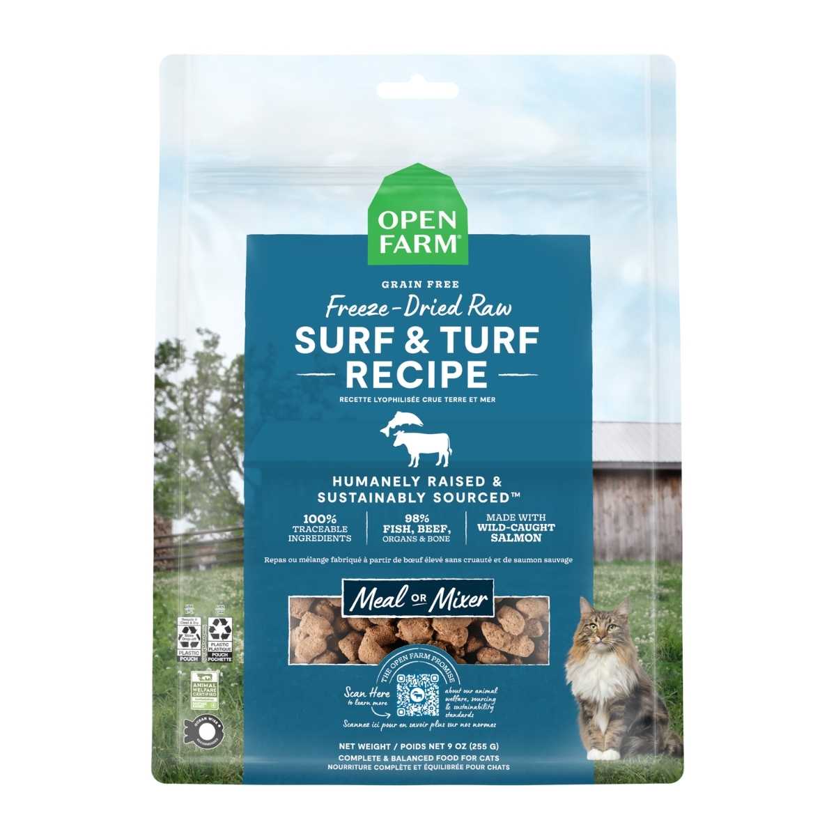 Open Farm Cat Freeze Dried Raw Surf Turf