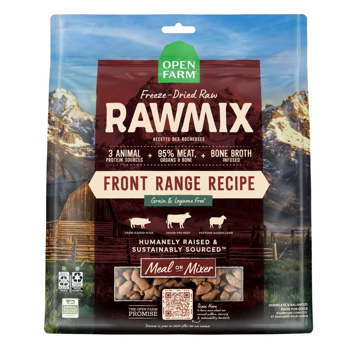 Open Farm Dog Grain Free RawMix Morsels Front Range-13.5 oz Bag
