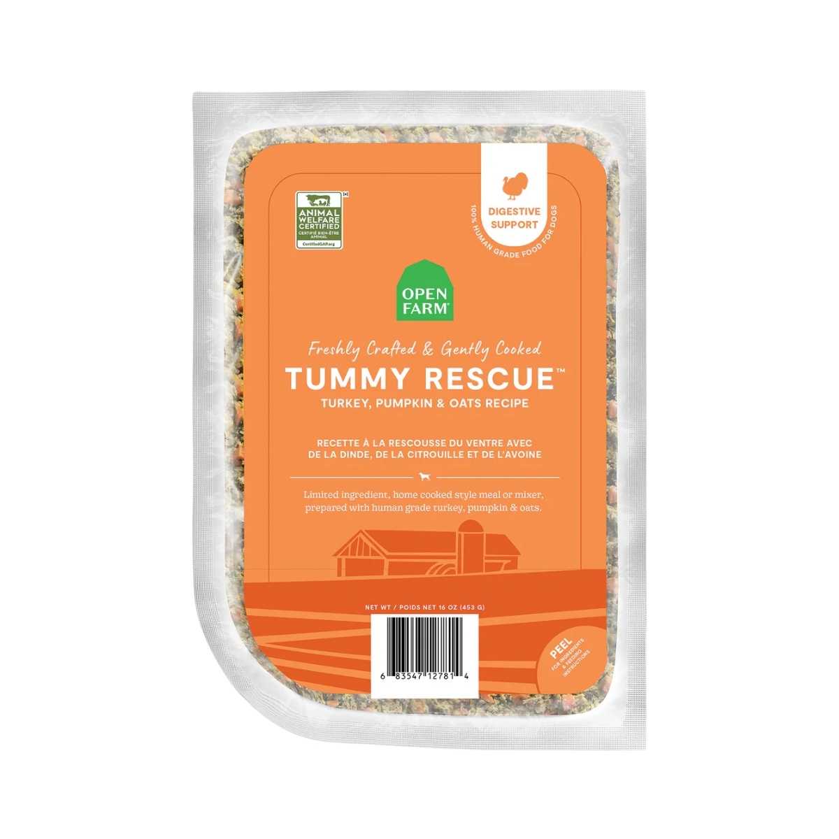 Open Farm Dog Frozen Gently Cooked Tummy Rescue