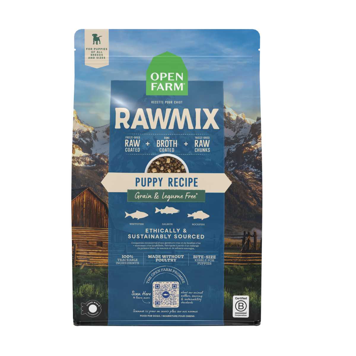 Open Farm Grain Free Dog RawMix Puppy-3.5 lb Bag