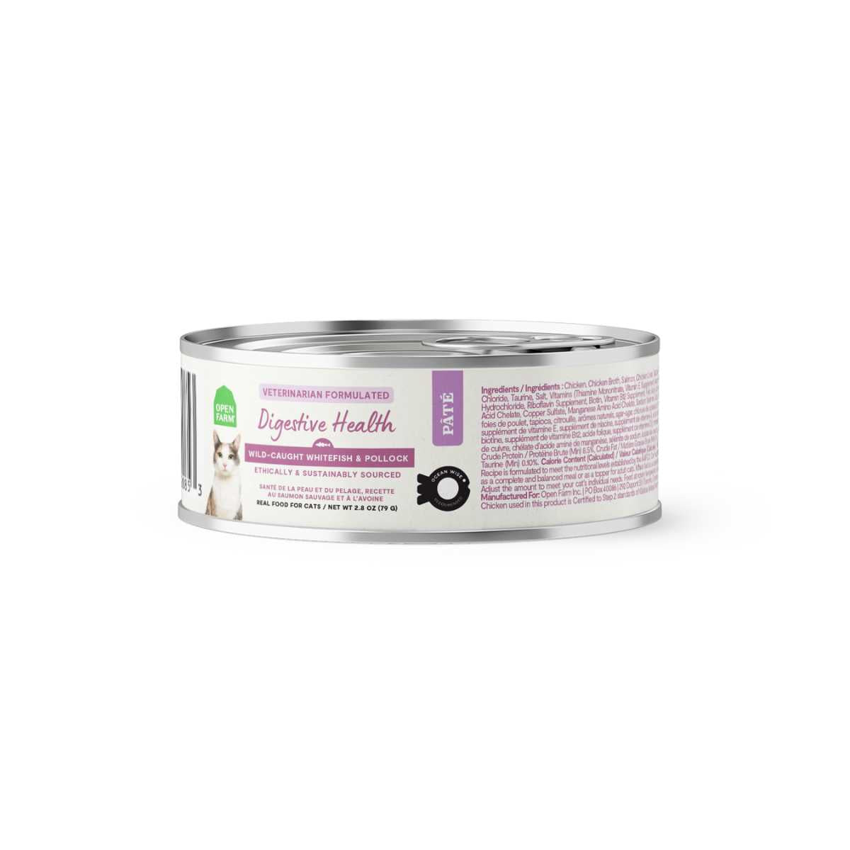 Open Farm Cat Digestive Health Whitefish & Pollock-18/2.8oz Cans