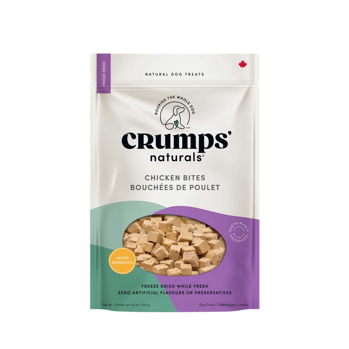 Crump's Naturals Chicken Bites-3.5 oz Bag