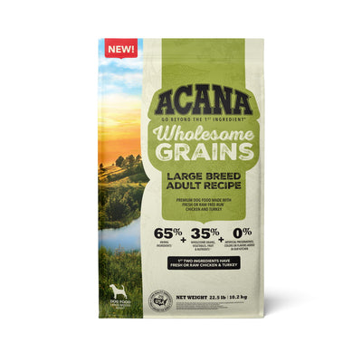 Acana Dog Wholesome Grains Large Breed Adult-22.5 lb Bag