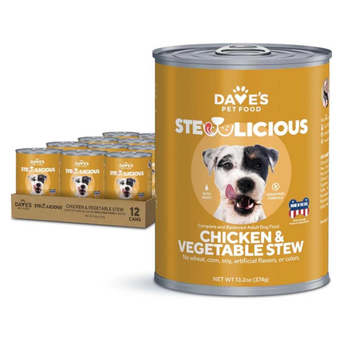 Dave's Pet Food Dog Stewlicious Grain Free Vegetable In