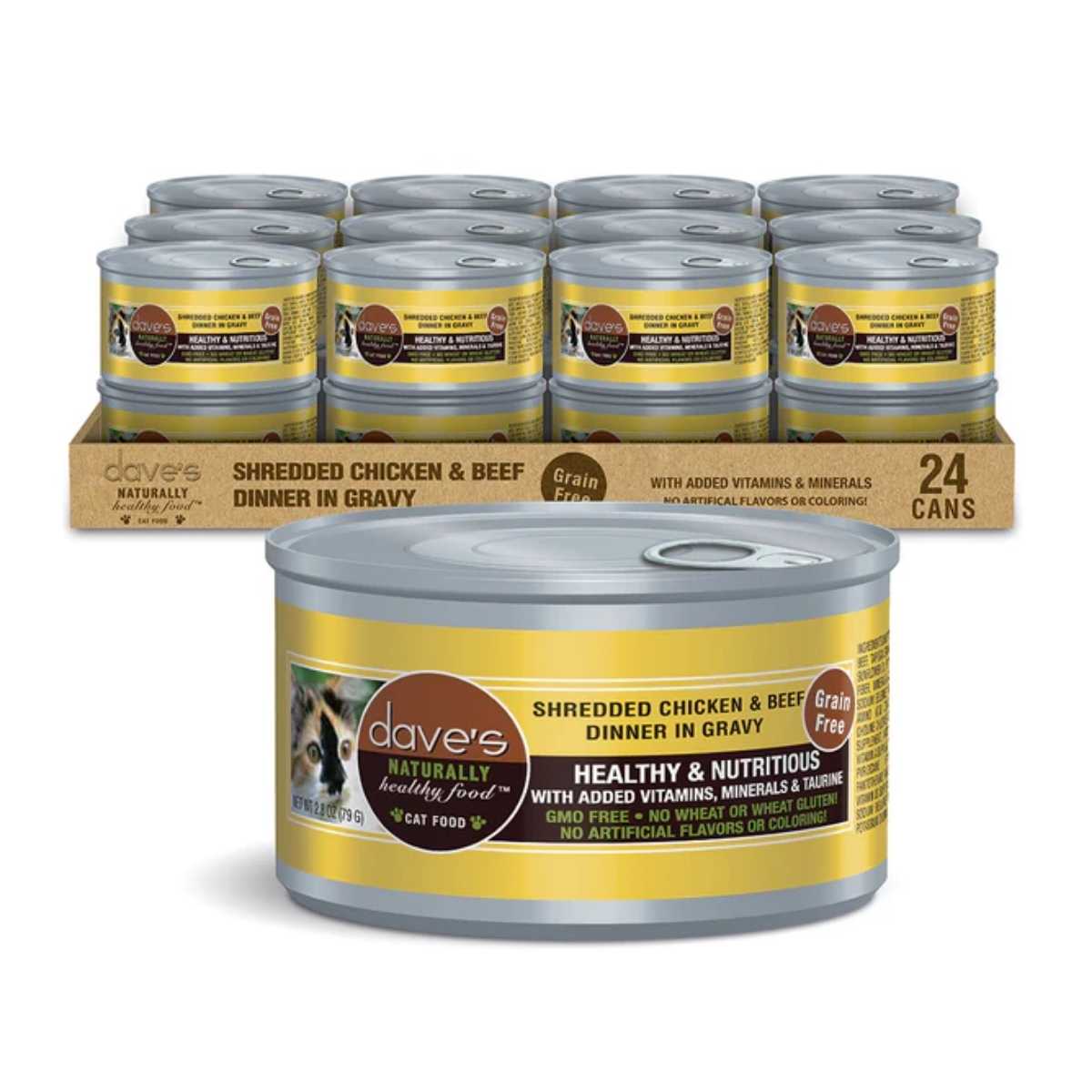 Dave's Pet Food Cat Naturally Healthy Shredded Dinner In