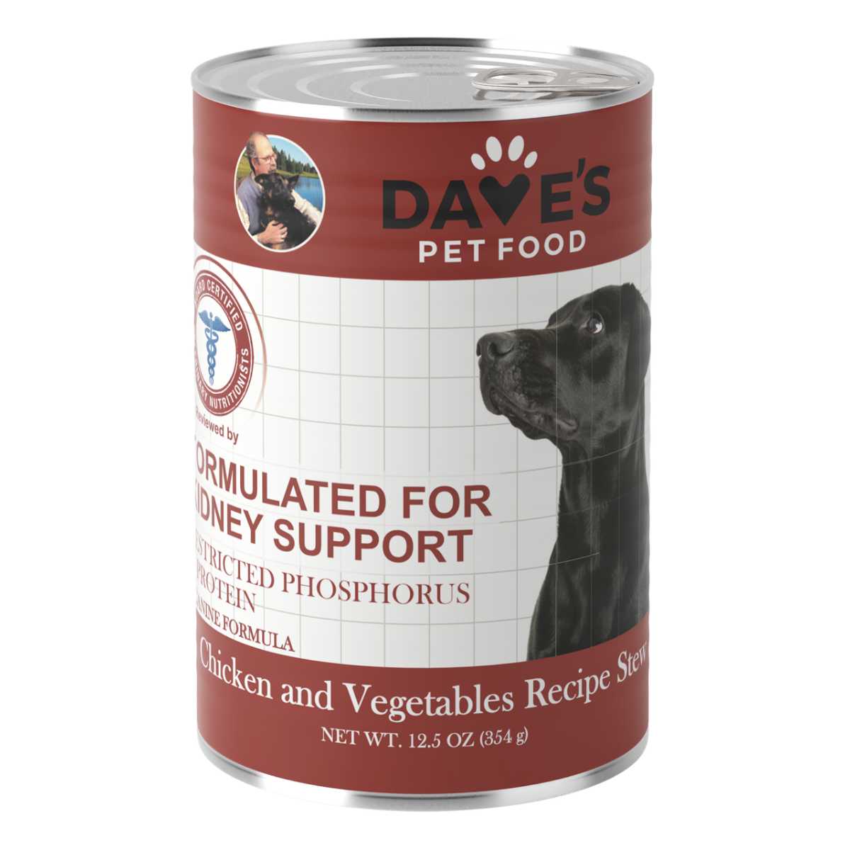Dave's Dog Restricted Phosphorus & Protein, Chicken & Veggie Stew 12/12.5oz