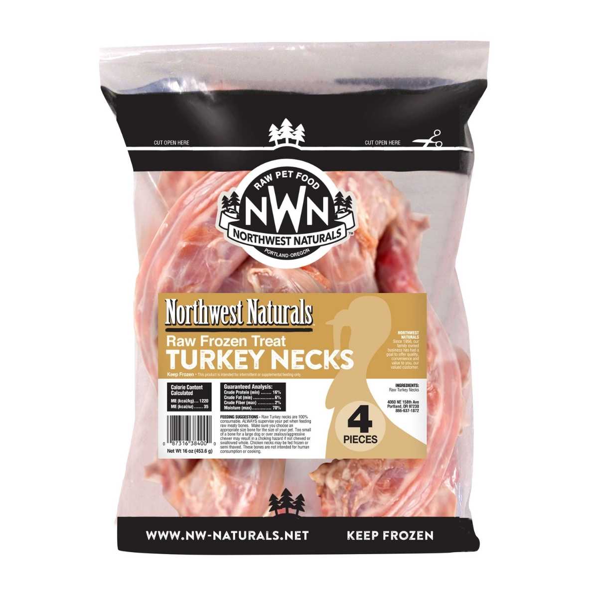 Northwest Naturals Frozen Raw Necks