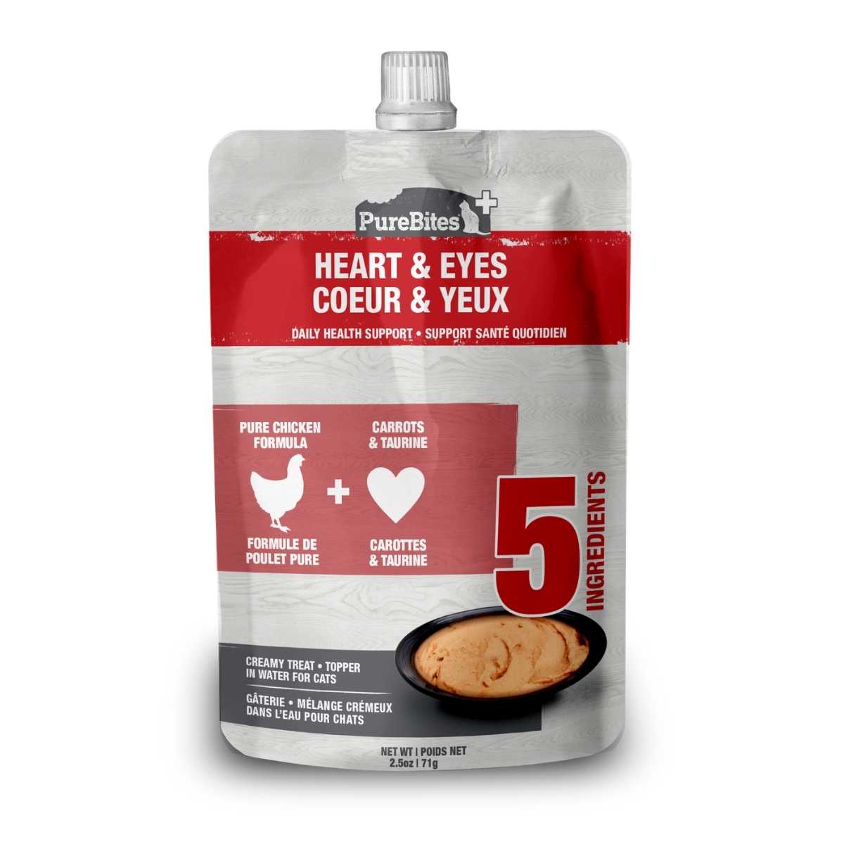 Purebites Feline Heart & Eyes-15/2.5 oz Pouches