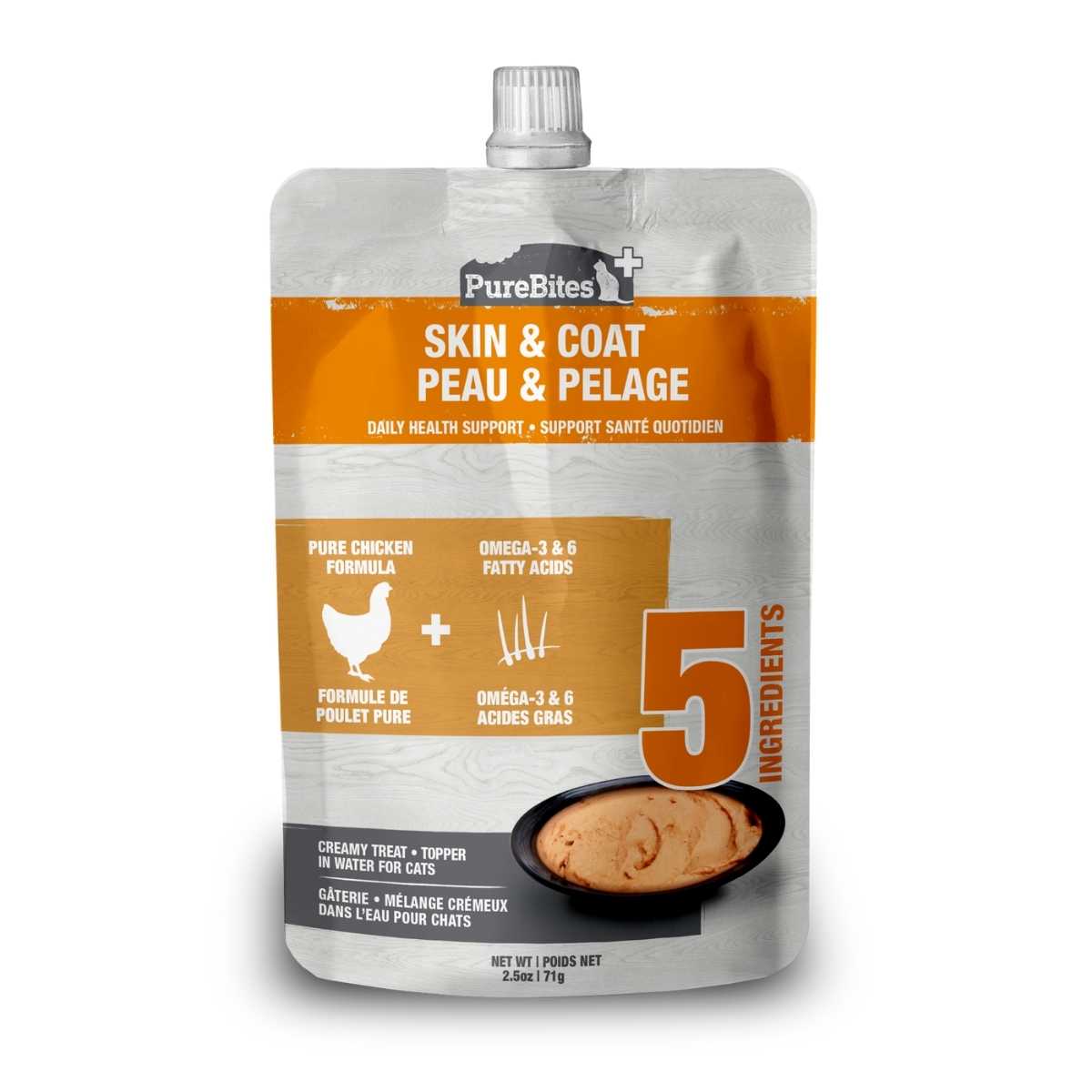 Purebites Feline Skin & Coat-15/2.5 oz Pouches