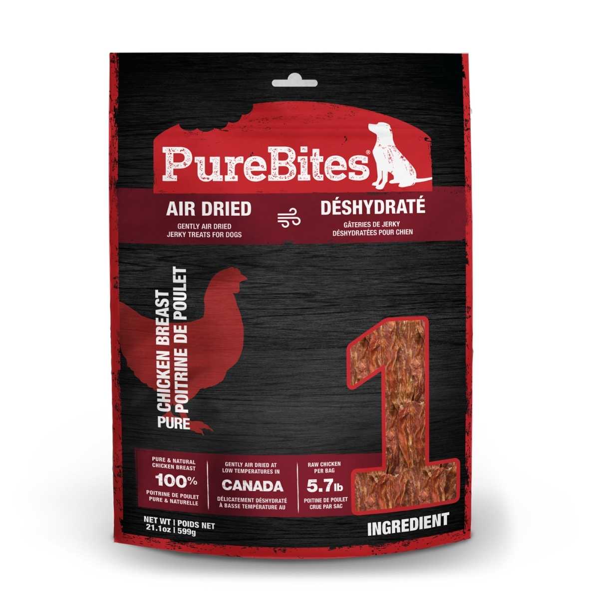 Purebites Canine- Super Value Size Chicken Jerky-21.1 oz Bag