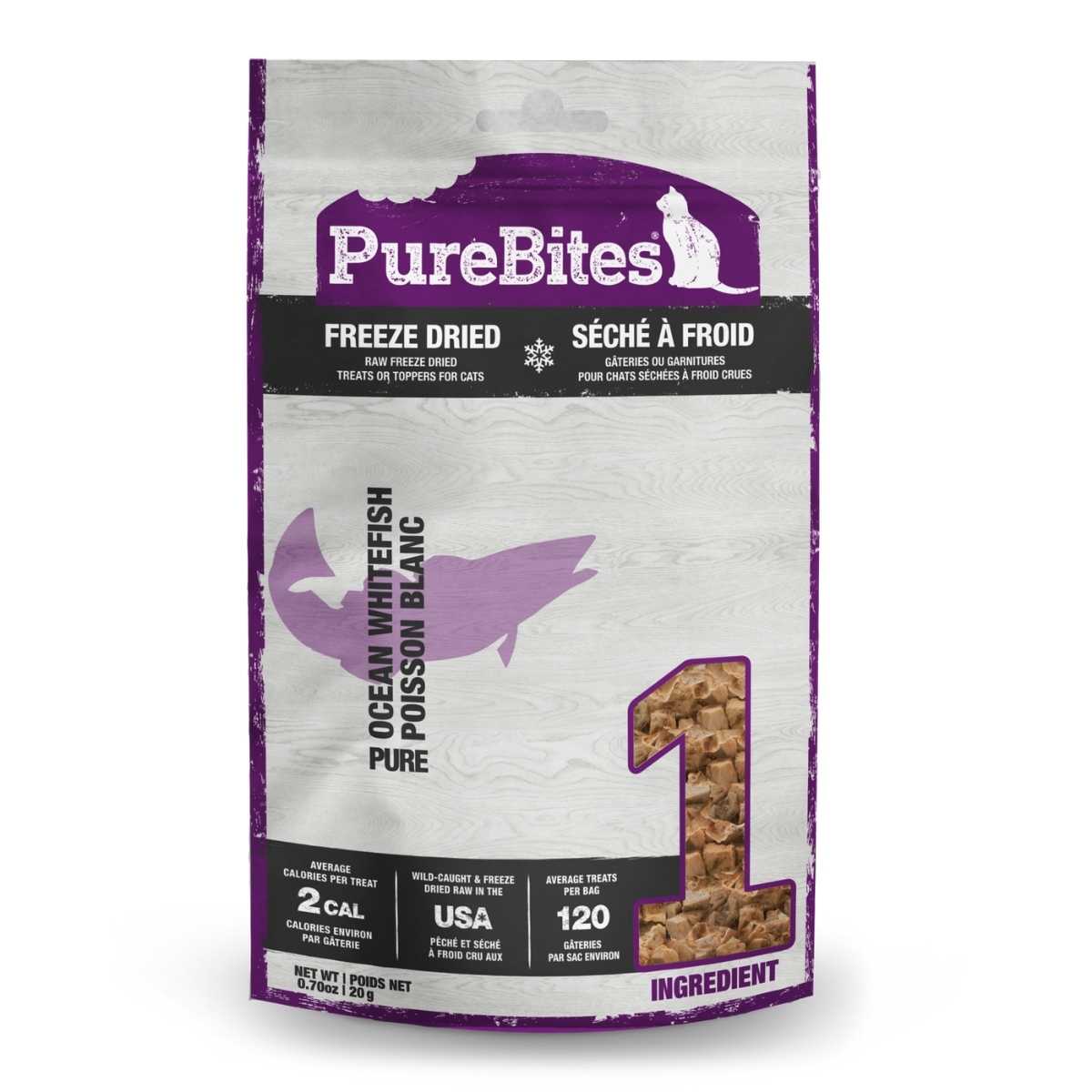 Purebites Feline- Value Size Ocean Whitefish-0.70 oz Bag
