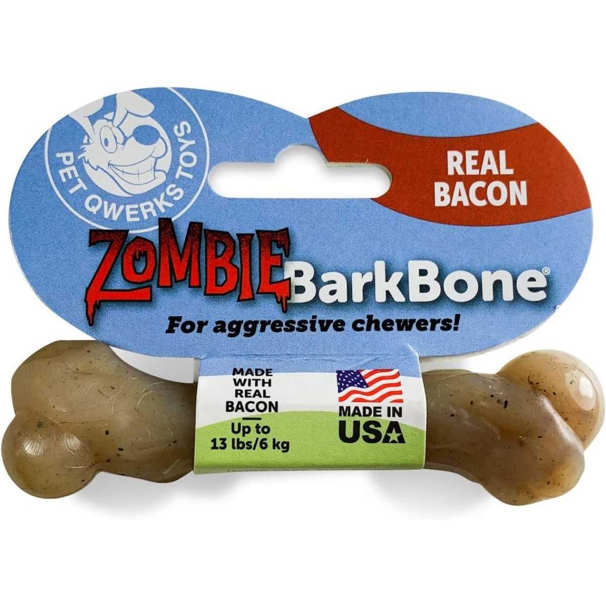 Pet Qwerks Zombie Nylon Bone Bacon