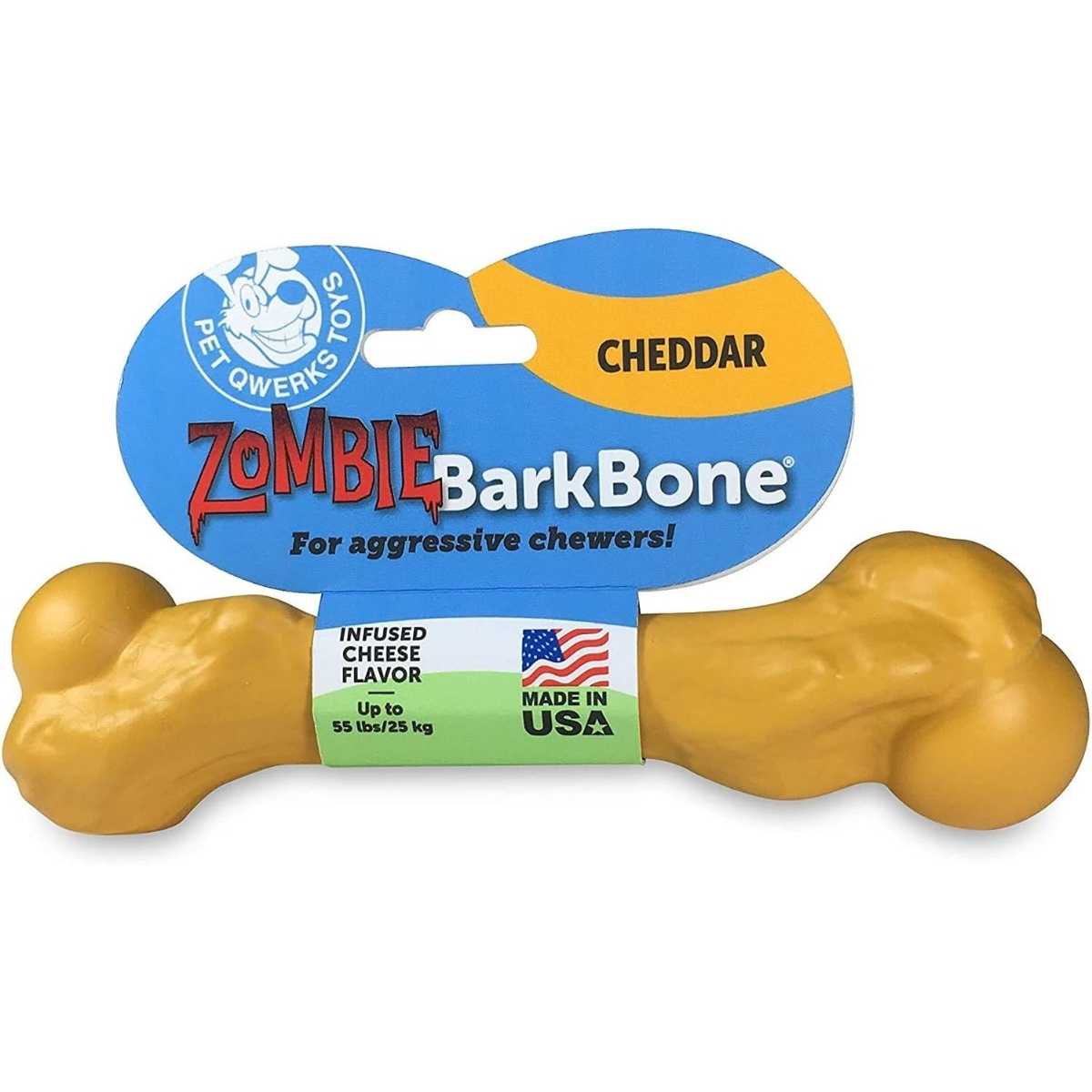 Pet Qwerks Zombie Nylon Bone Cheddar