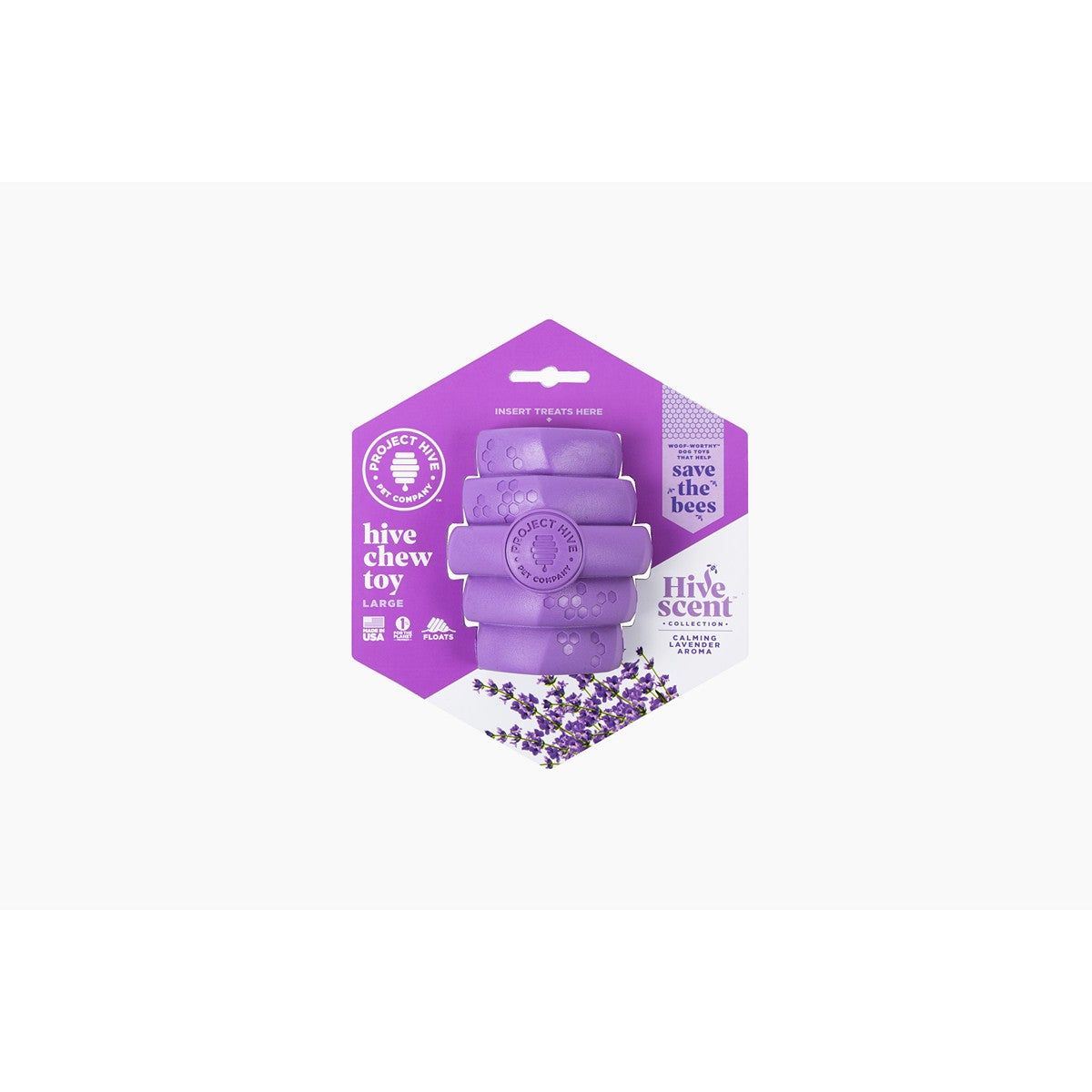 Project Hive Purple Hive Chew Toy-Small-Calming Lavender Aroma