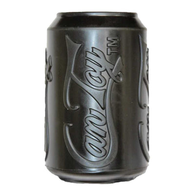 Black plastic can with embossed 'Sodapup' logo and 'TM' mark, front view of packaged product