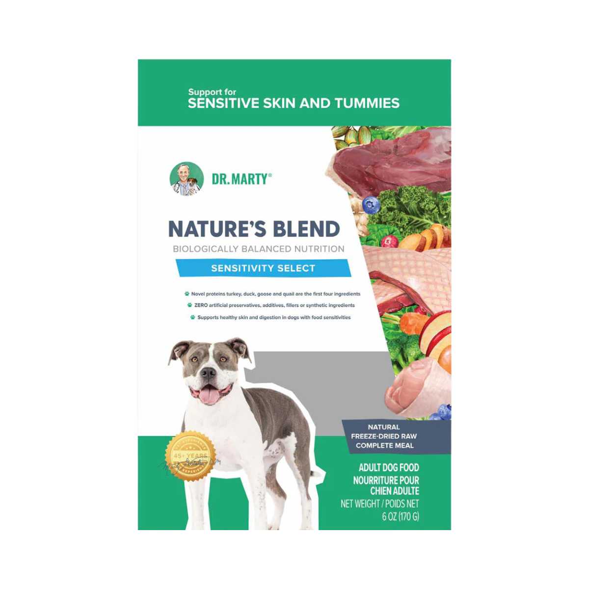 Dr. Marty's Dr Marty Freeze Dried Nature S Blend Sensitivity Select For Dogs W Food Sensitivities