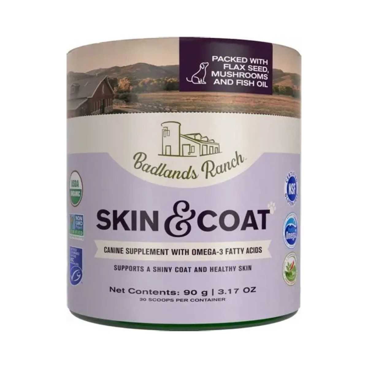 Badlands Ranch Skin & Coat Powder-3.17 oz Jar