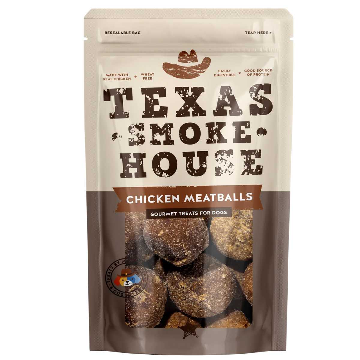 Jack N Pup Smokehouse Chicken Meatballs-10 oz Bag