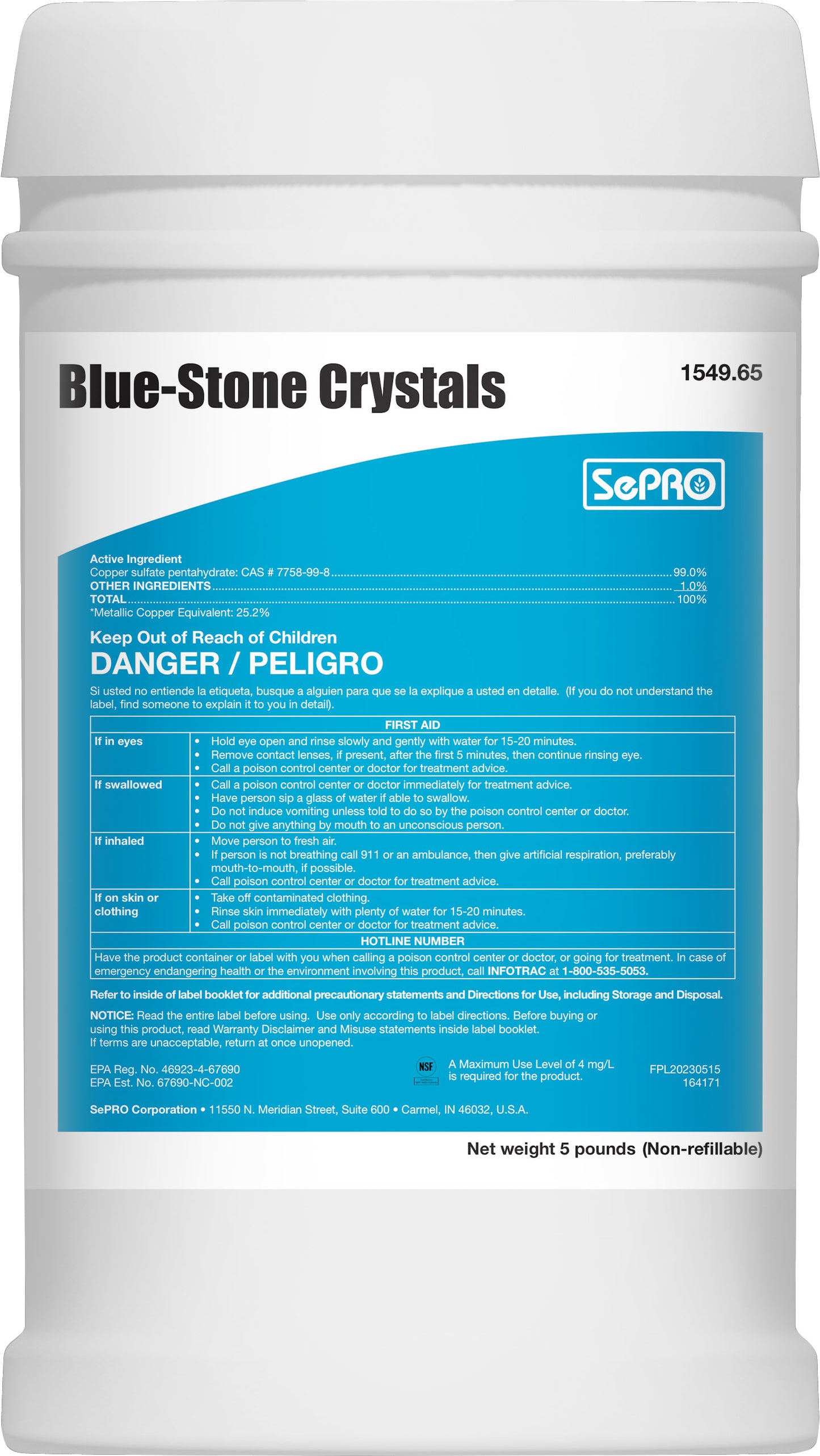 Blue Stone Copper Sulfate Crystal Fine Grade