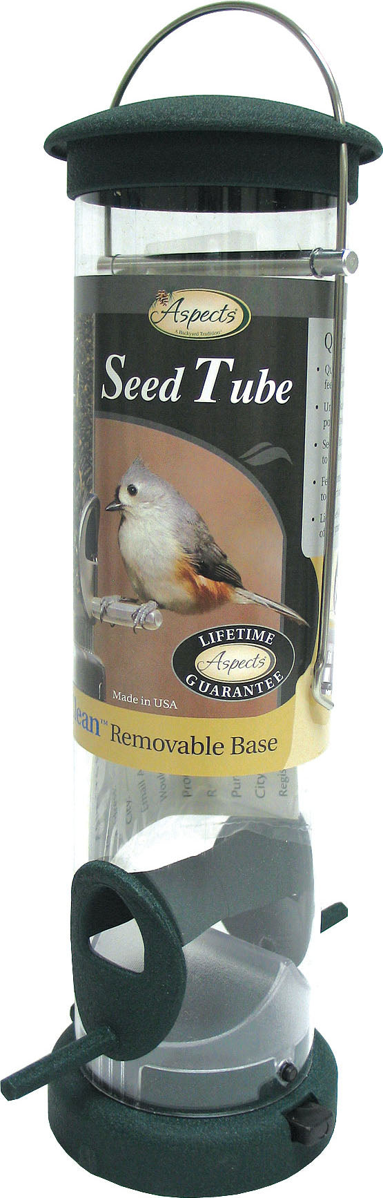 Quick-Clean Tube Seed Feeder