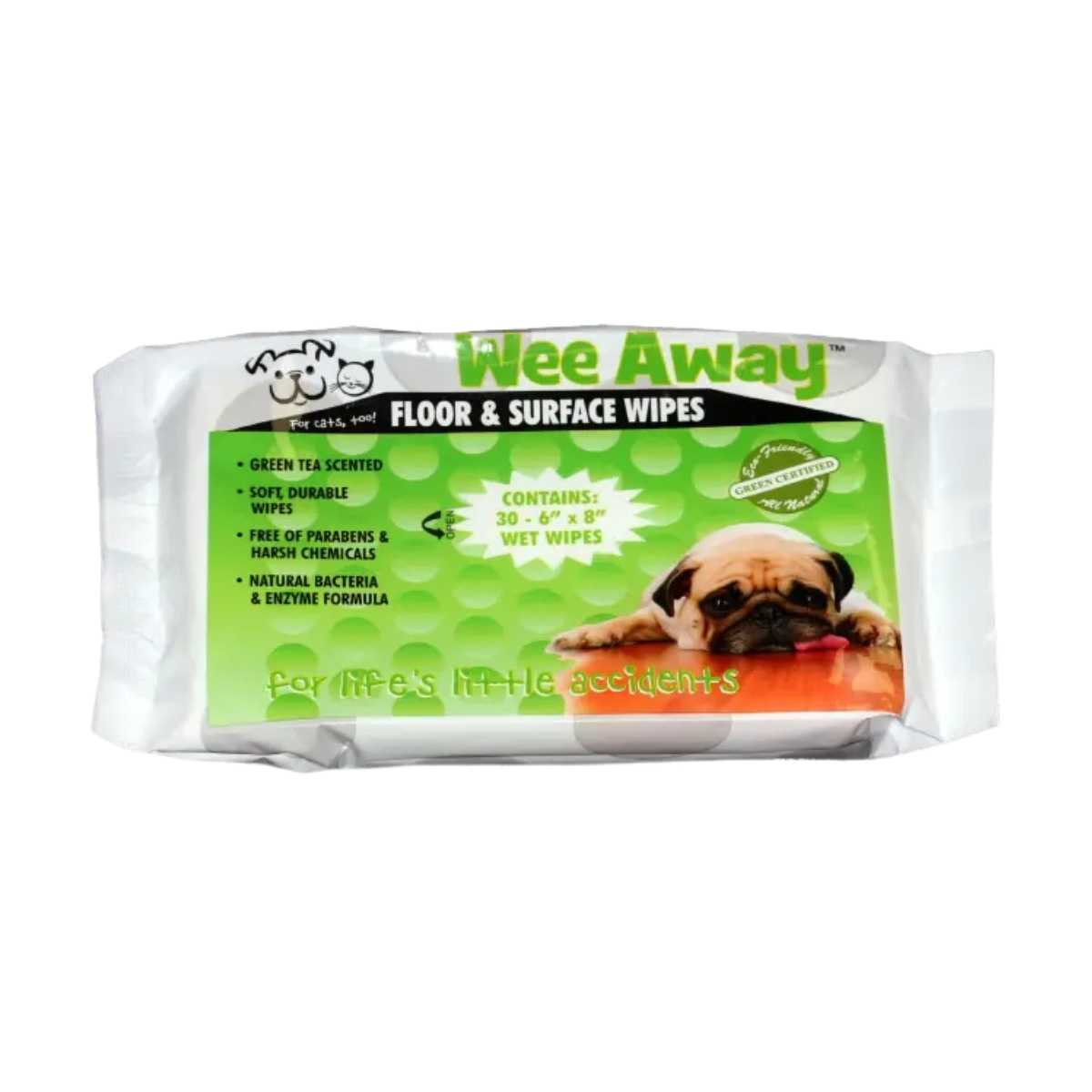 Wee Away Floor & Surface Wipes-Travel Size- 30ct
