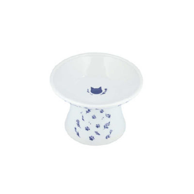 Necoichi Extra Wide Raised Cat Food Bowl (Nordic Blue)