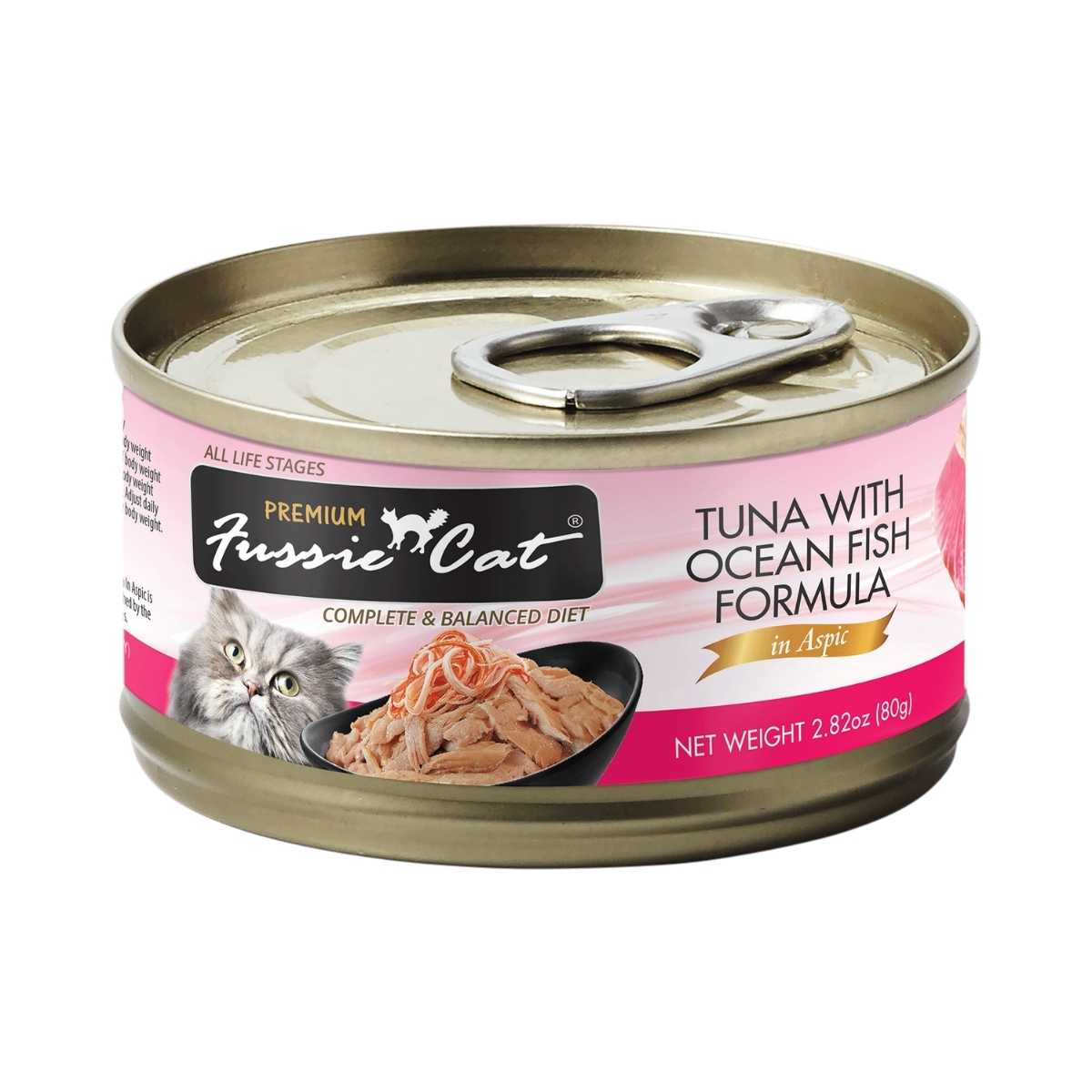 Fussie Cat Premium Tuna w/Ocean Fish Formula in Aspic-24/2.82 oz Cans
