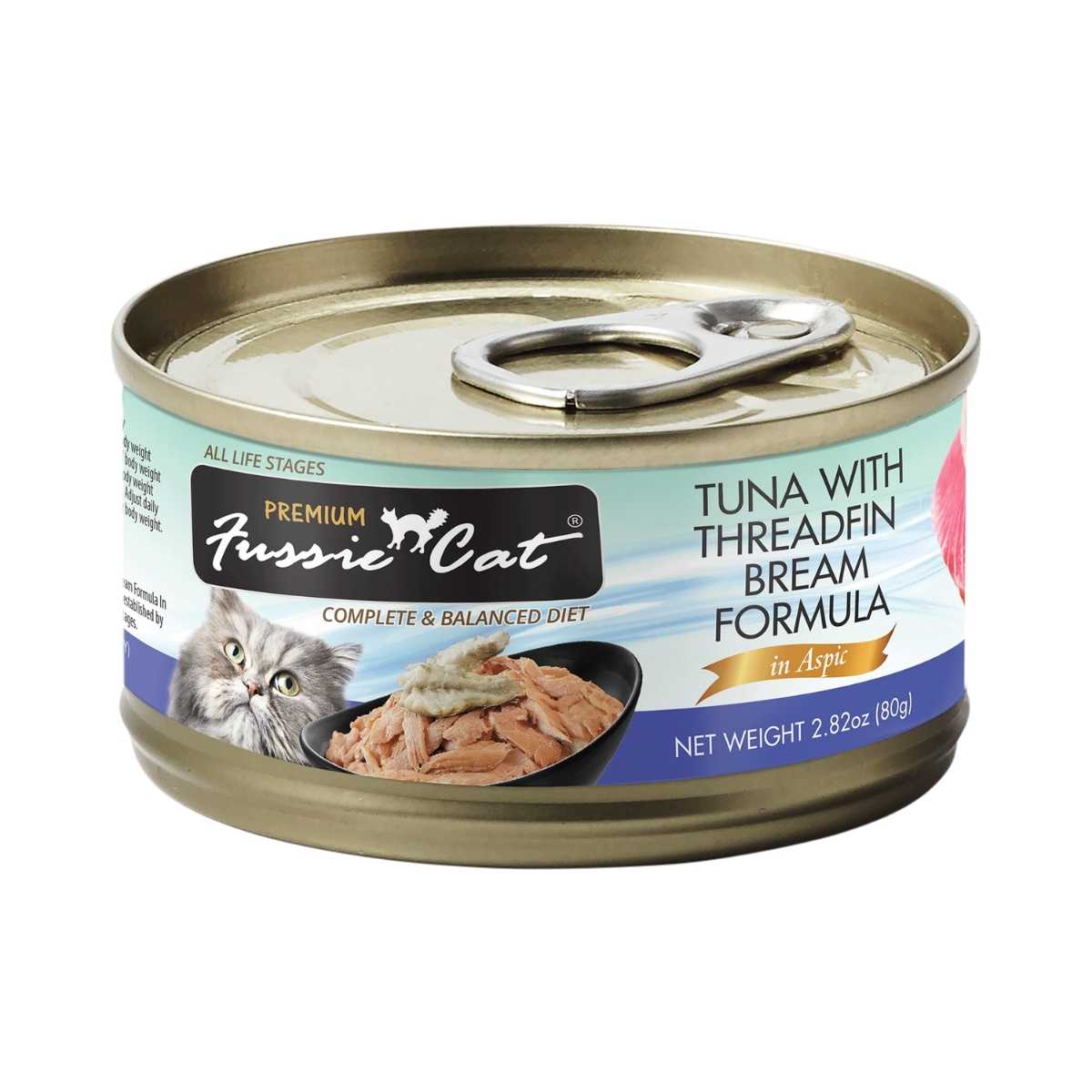 Fussie Cat Premium Tuna w/Threadfin Bream Formula in Aspic-24/2.82 oz Cans
