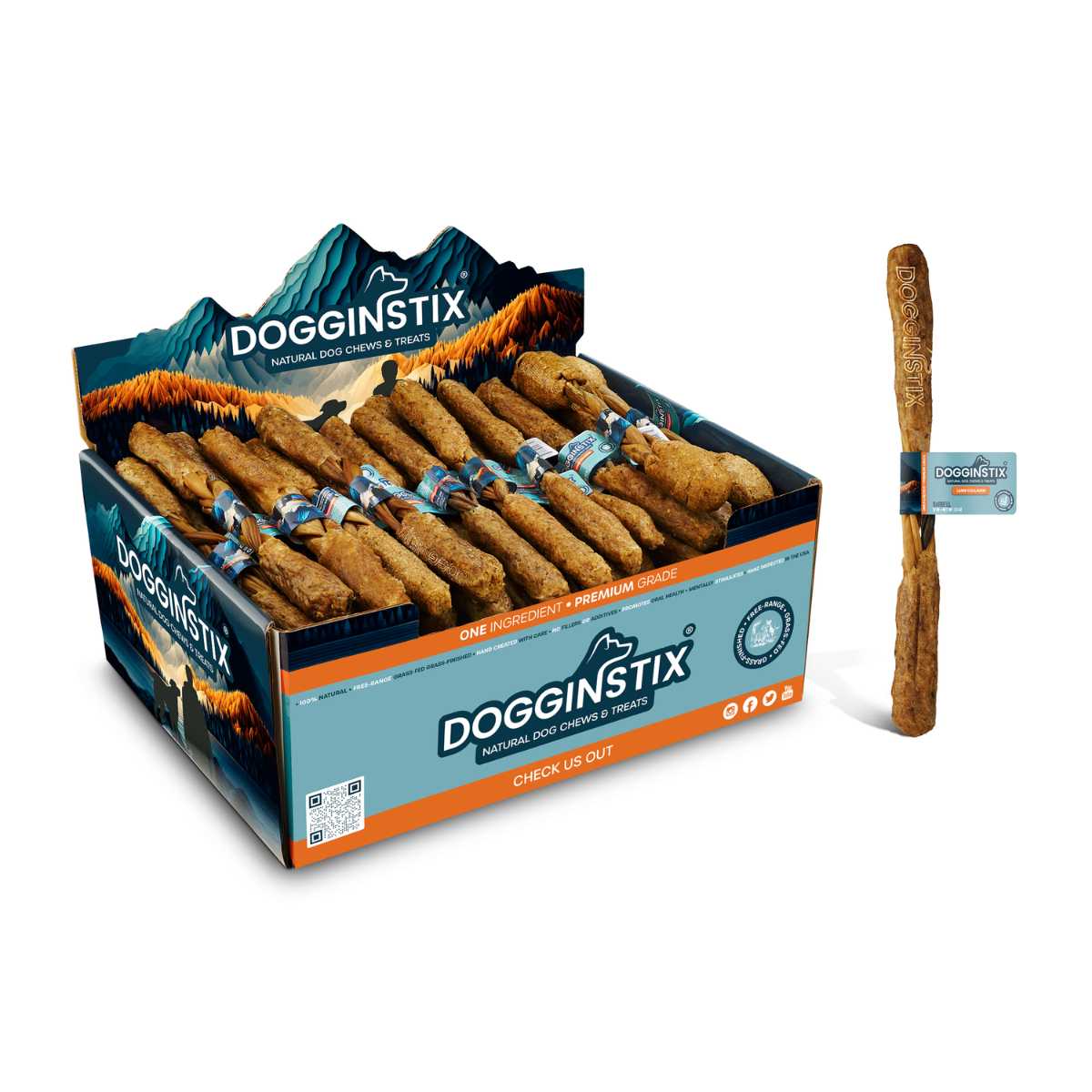 Dogginstix Lamb Collagen Barbell -30ct