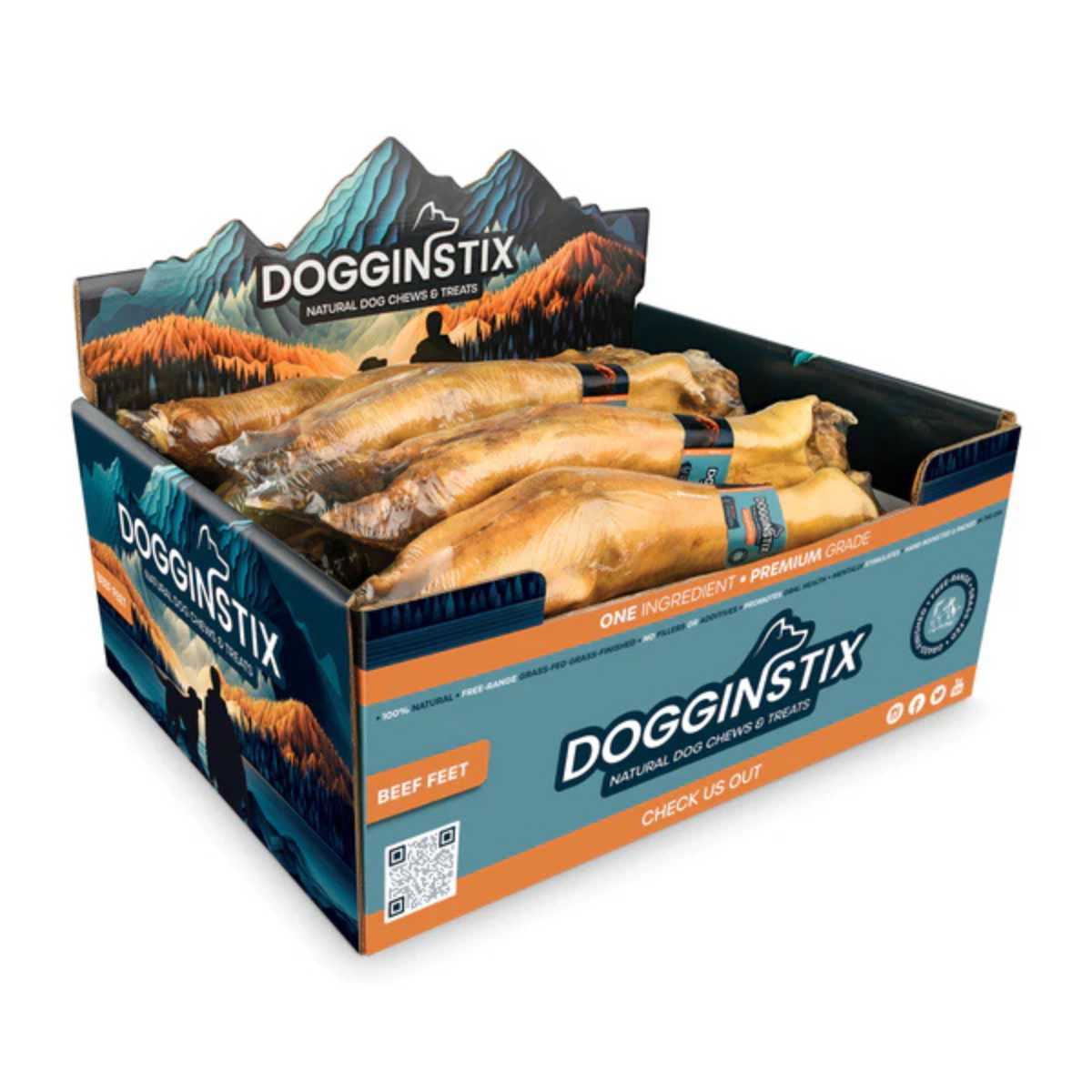 Dogginstix Beef Feet - 20 ct