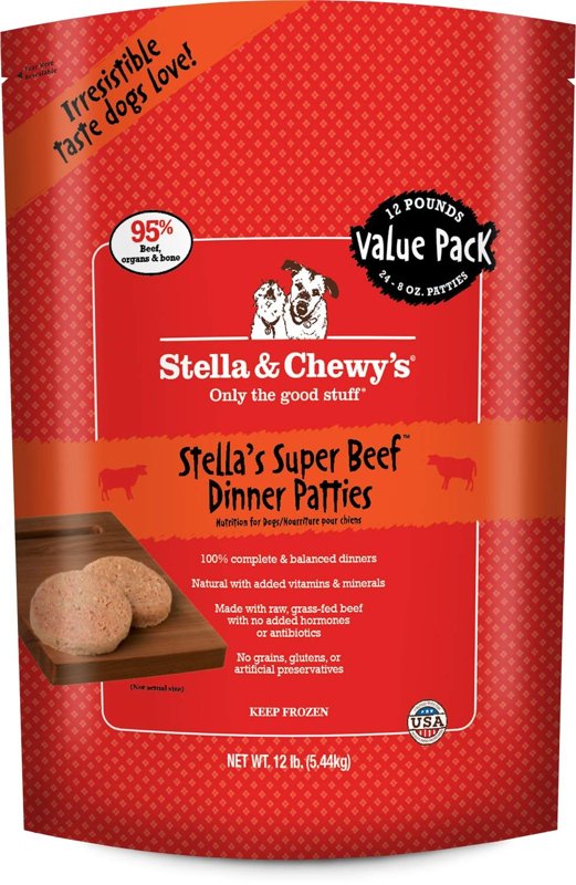 Stella & Chewy's Frozen Stella's Super Beef Dinner 12 lb