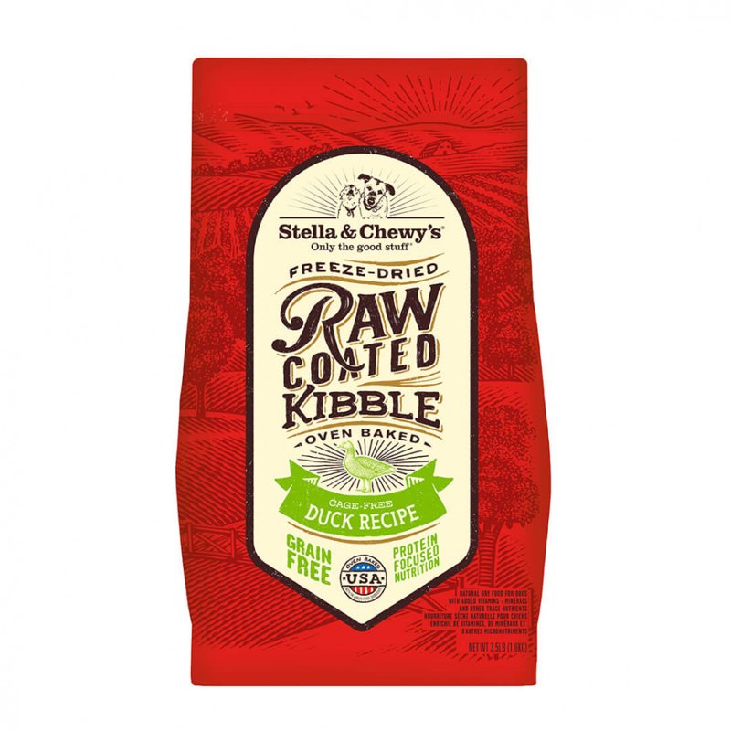 Stella Chewy 3.5# Raw Coated Duck Kibble