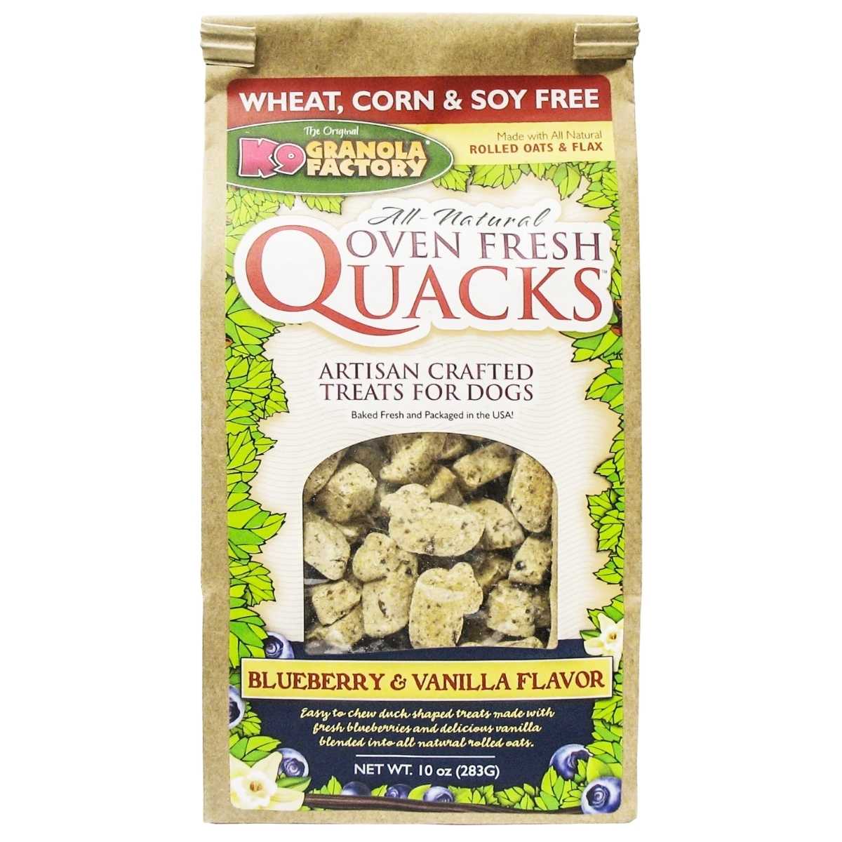 K9 Granola Oven Fresh QUACKS Blueberry Vanilla 10oz