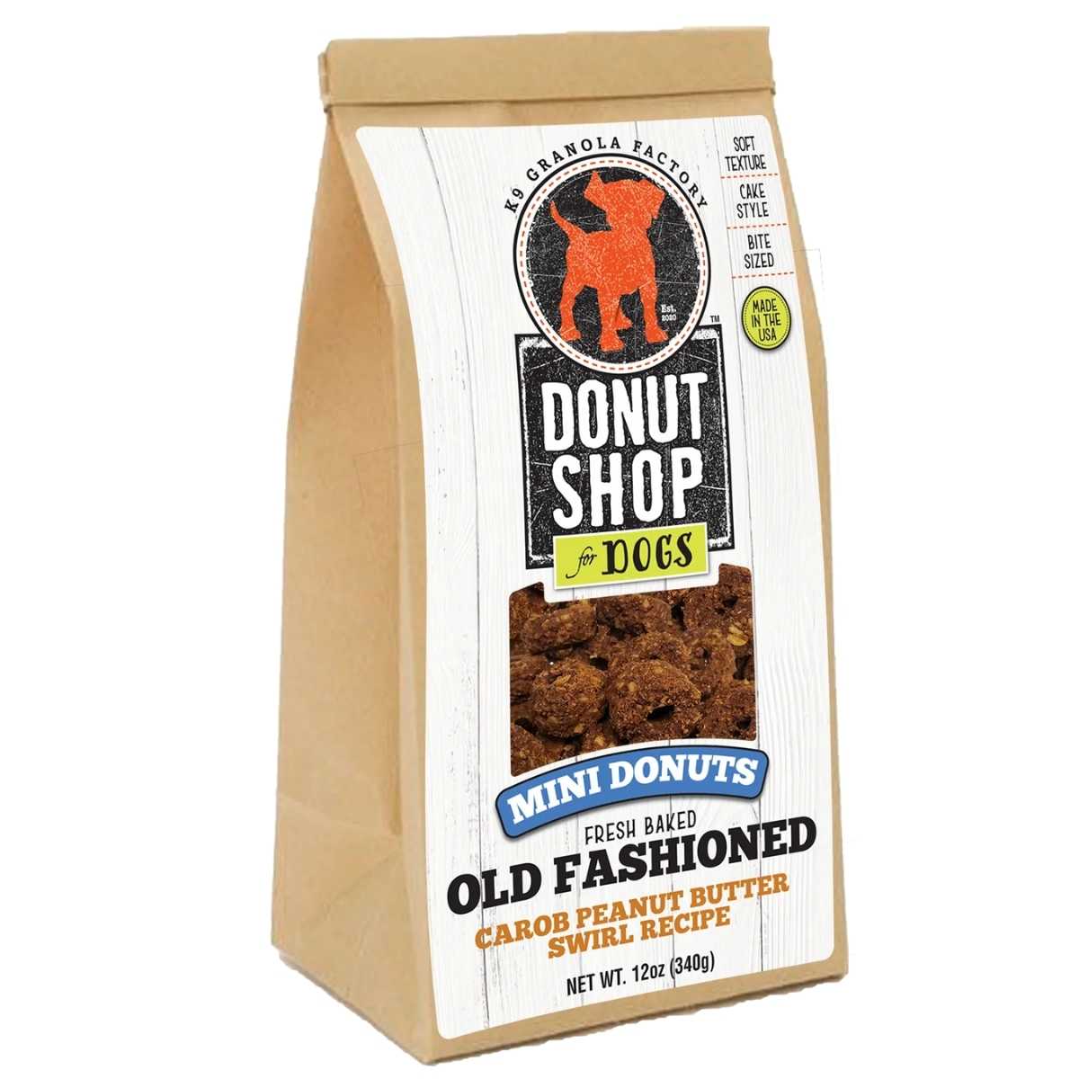 K9 Granola Mini Donuts, Carob PB Swirl 12oz