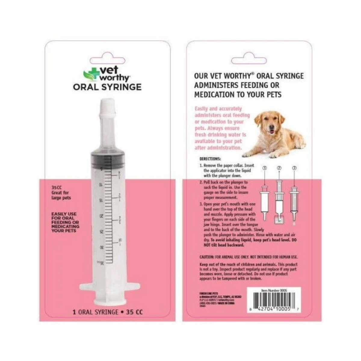 Vetworthy Canine Pet Oral Syringe- 35cc