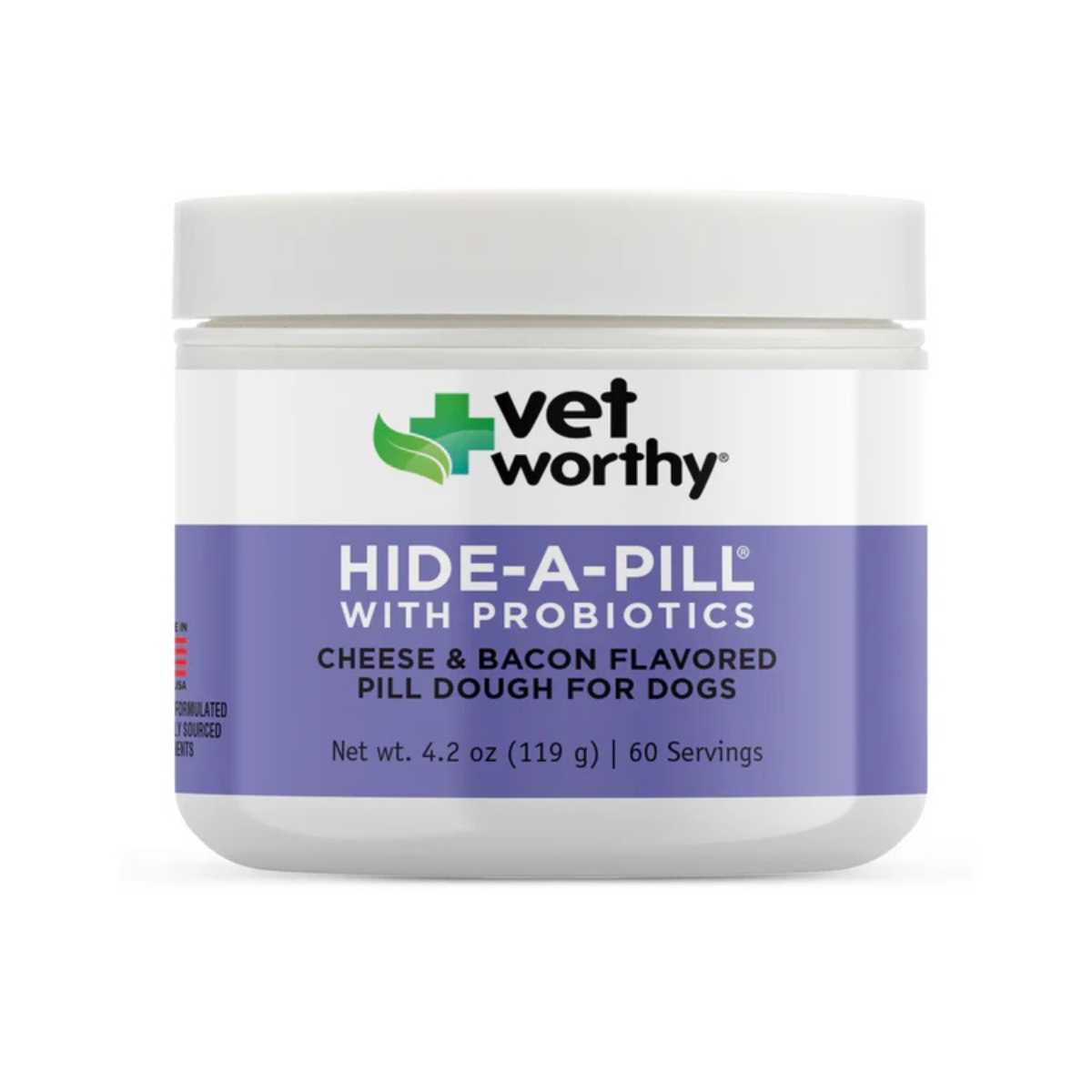 Vetworthy Canine Hide-A-Pill Probiotic Cheese & Bacon Flavor Paste- 4.2 oz