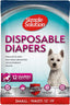 Simple Solution Disposable Dog Diapers for Female Dogs | Super Absorbent Leak-Proof Fit | Small | 12 Count